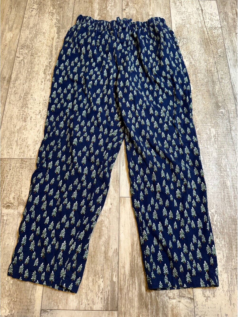 Club Room Mens L Christmas Tree Pajama Pants Navy Holiday Lounge
